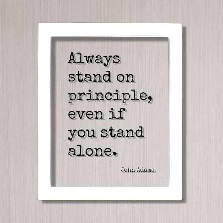 Don’t Compromise Your Principles