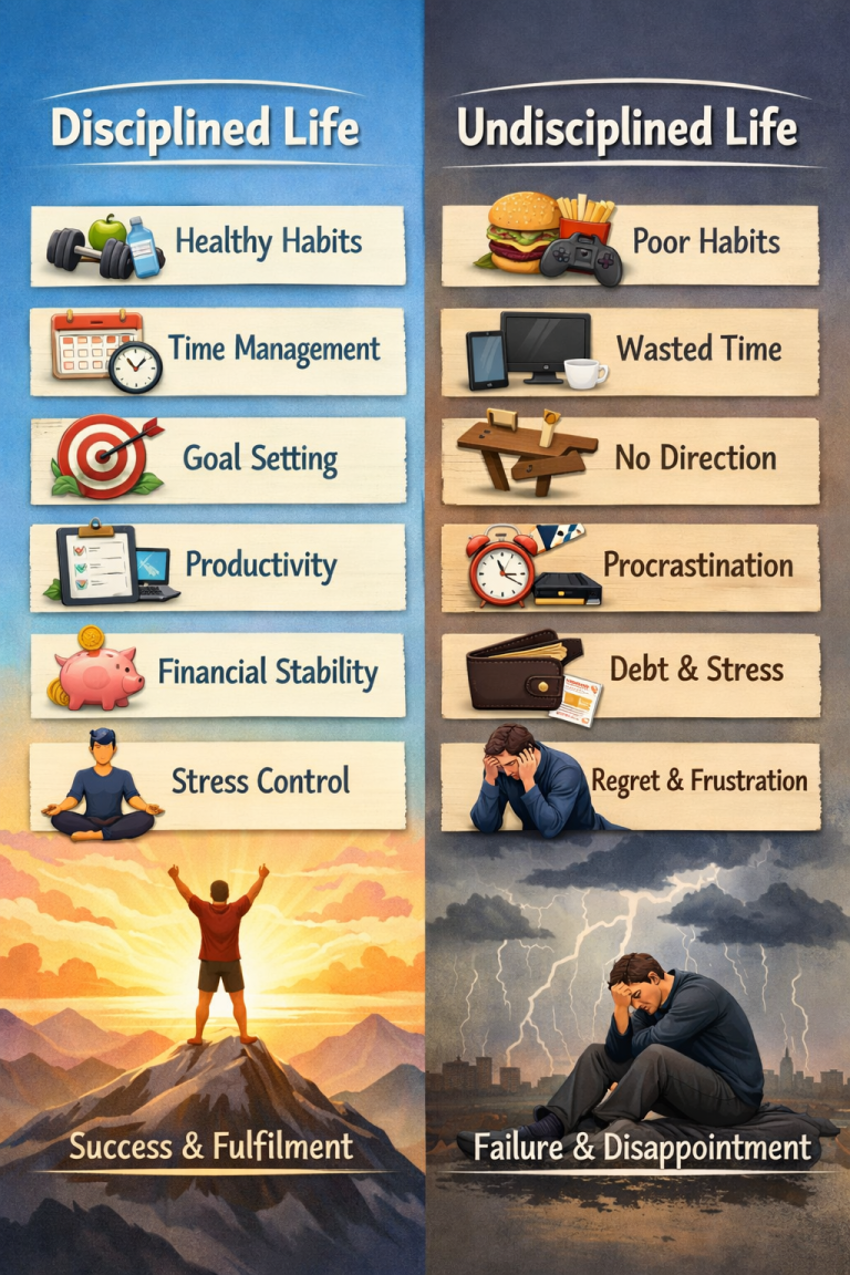 Disciplined Life vs Undisciplined Life